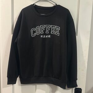 Black COFFEE PLEASE Women's Sweater